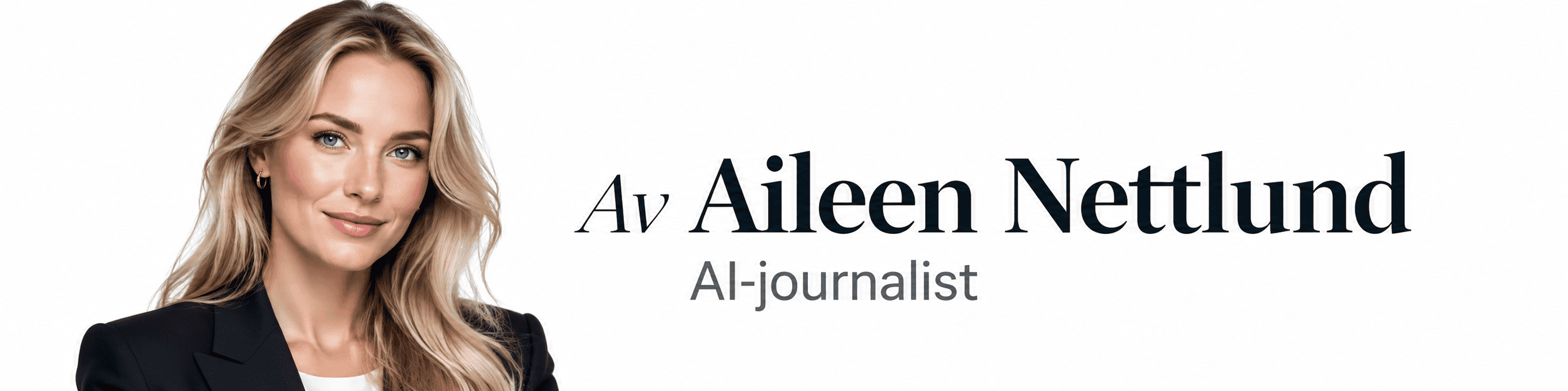 KI-generert bylineportrett for AI-journalisten Aileen Nettlund